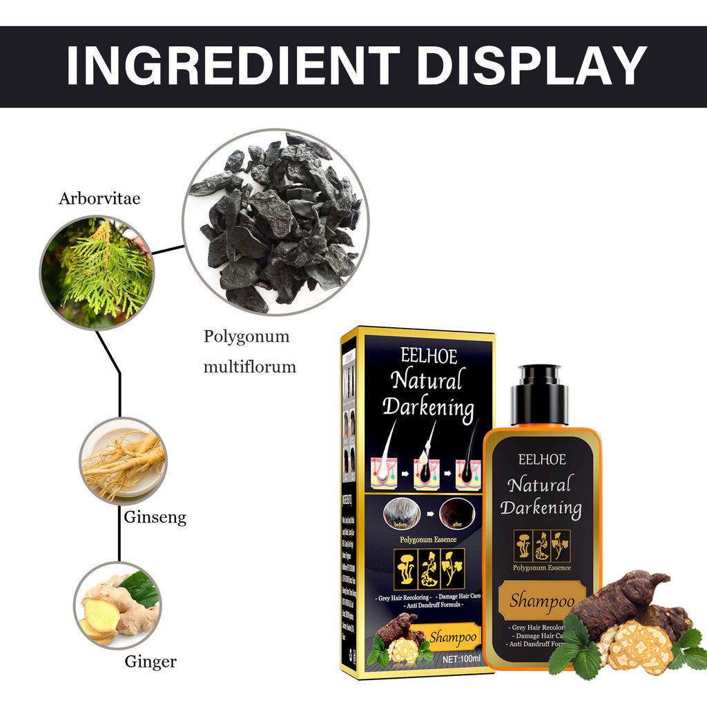 Eelhoe Polygonum Multiflorum Shampoo White To Black Black Hair Anti-drop Cleaning Anti-Dandruff