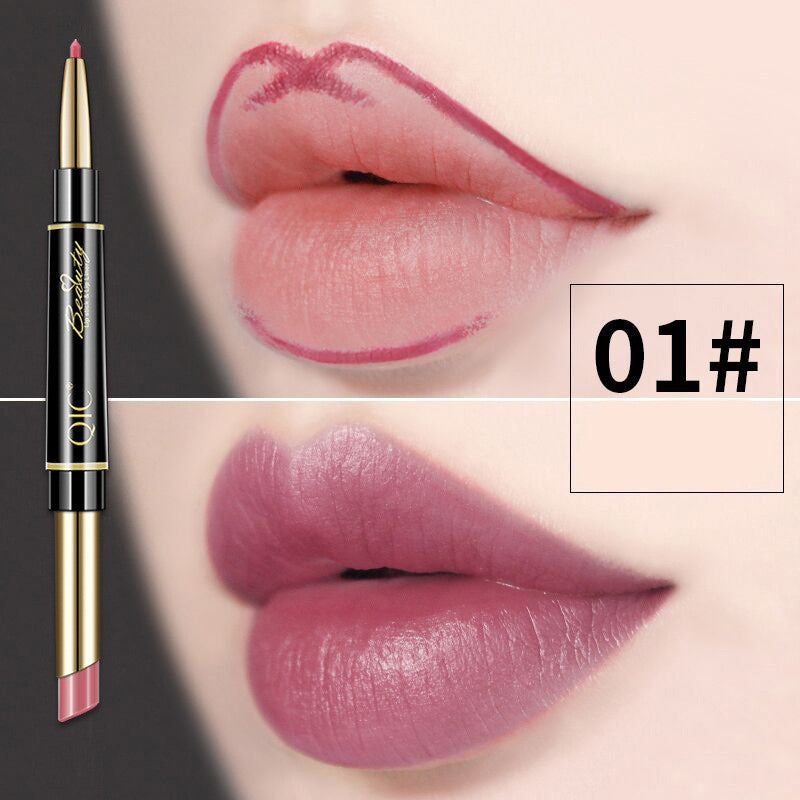 QIC Double Head Lipstick Pen Waterproof And Makeup Holding