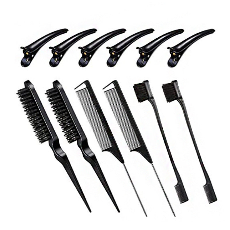 Dyeing Comb Multi-Effect Edge Control Eyebrow Brush Hair Fixing Mouse Tail Clamp