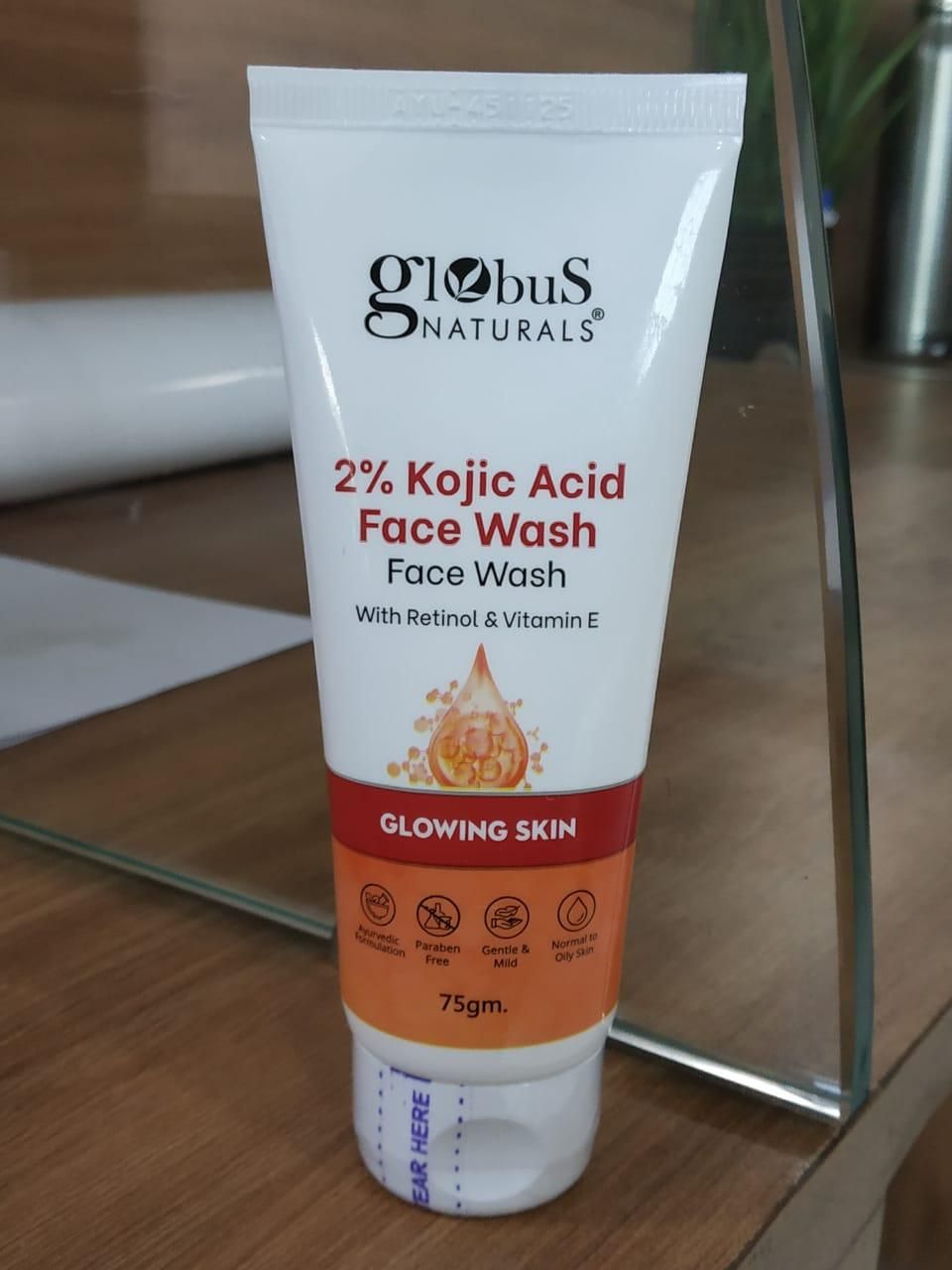 Globus Naturals Kojic Acid Facewash?125 Gm (Pack of 2)