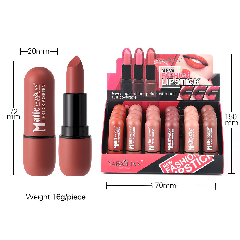 Yabaolian Matte Lipstick Matte Cup Waterproof Lip Grease
