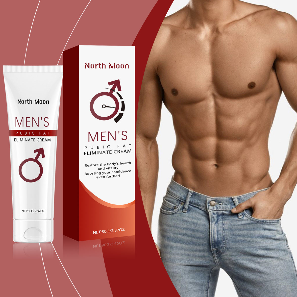 North Moon Men's Body Neck Cream Comfort