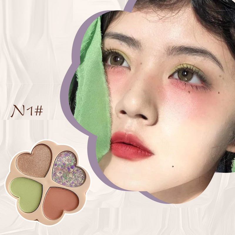 Nobbi Popular Beauty Makeup Fine High Light Eye Shadow Quad Plate
