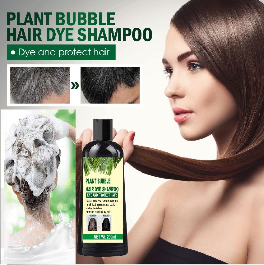 Plant Bubble Hair Dye Shampoo for Women and Man 100ML Pack of 1