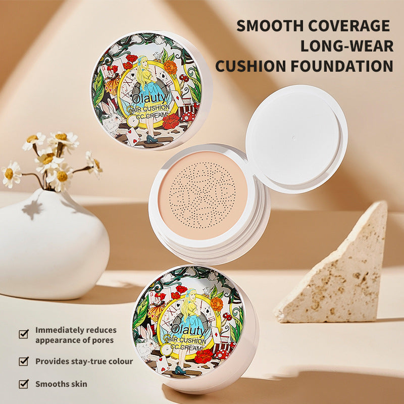 Olauty Beauty CC Cream Concealer Foundation With Mirror Powder Puff