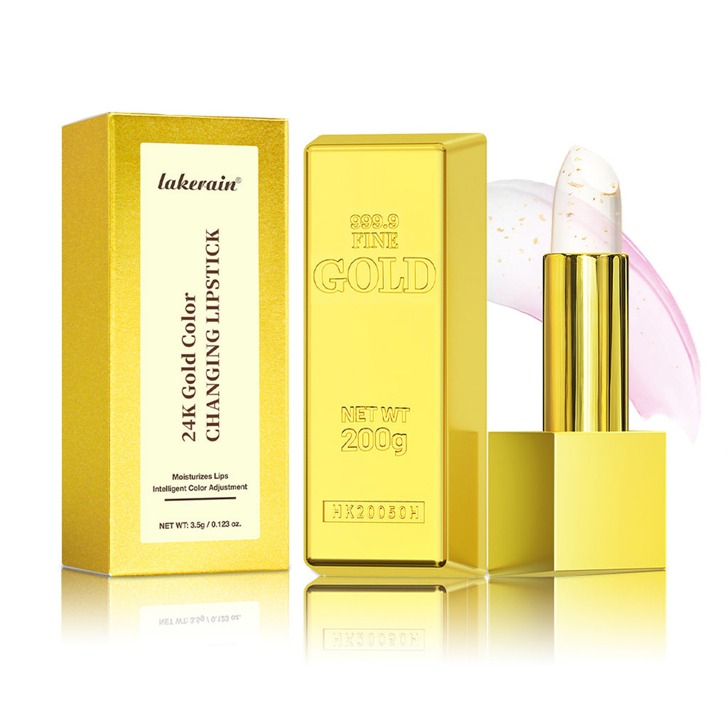 Lakerain Nourishing Moisturizing Shiny Gold Foil Color-changing Lipstick