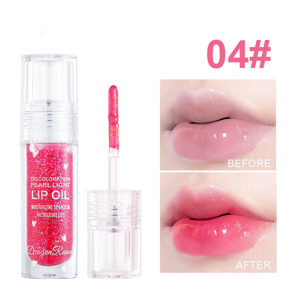 Dragon Ranee Ice Transparent With Thin And Glittering Pearlescent Moisturizing Lipstick