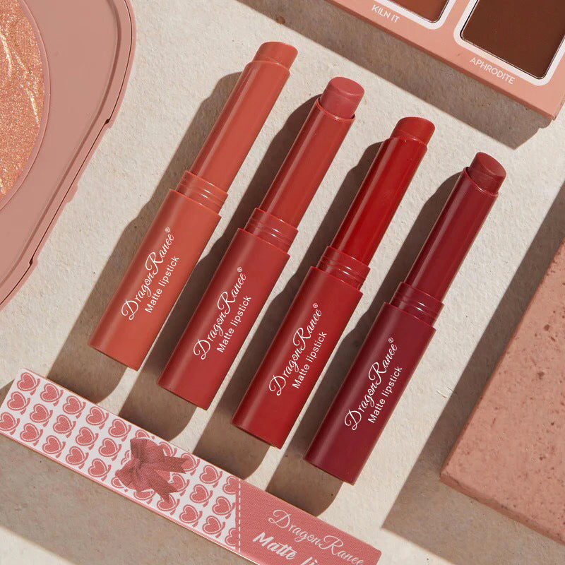 Dragon Ranee Lipstick Lip Balm Crayon Matte Finish Pen Oblique Mouth Nude Cameo Brown