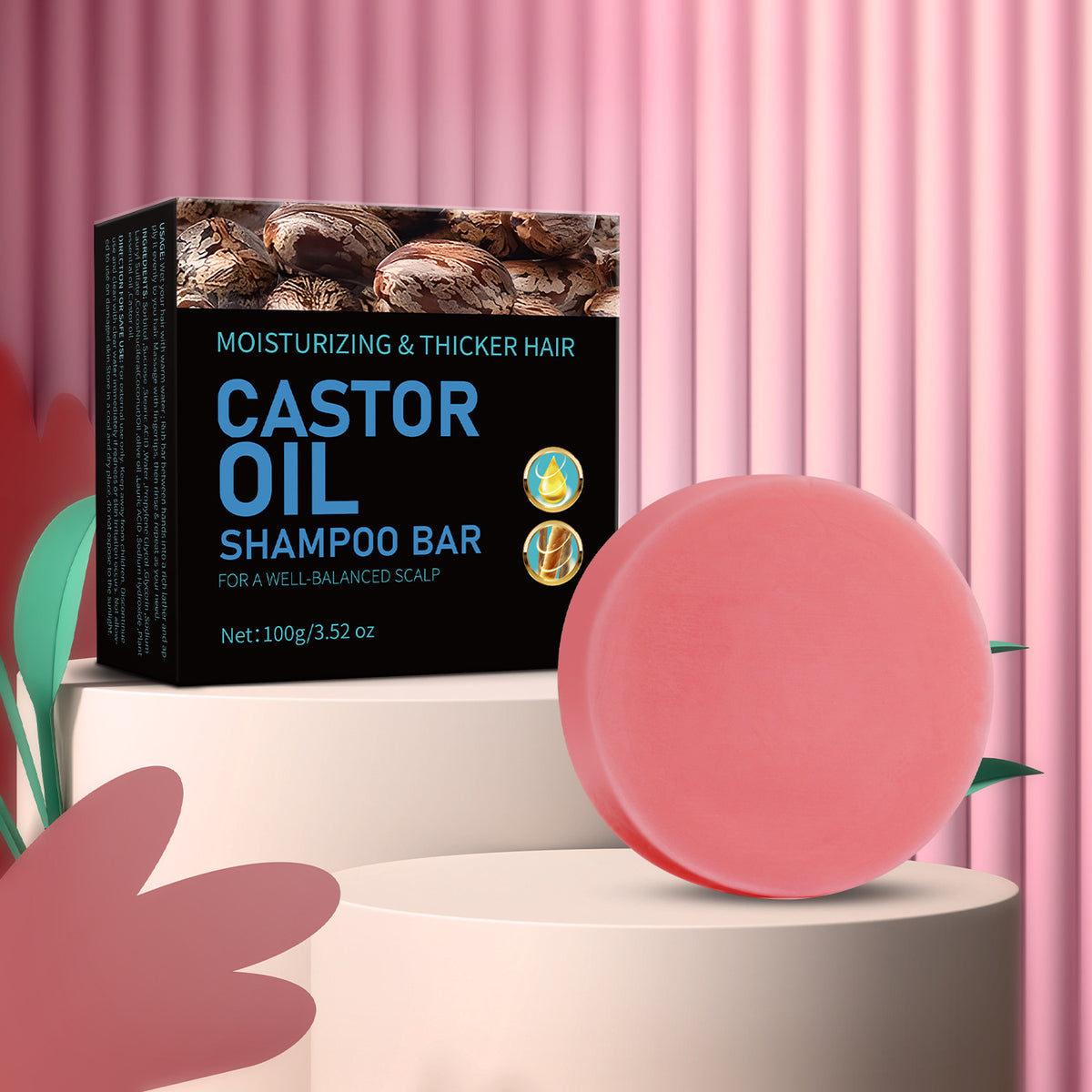 Cleaning Care Castor Oil Foaming Shampoo Soap