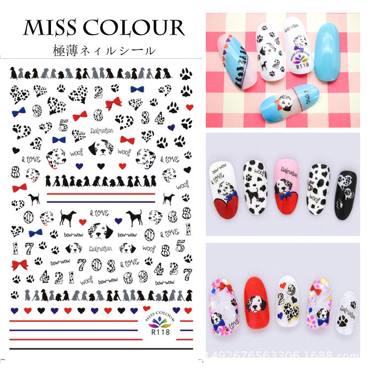 Misscolour Foreign trade of ultra-thin tropical bird animal Manicure gummed stickers nail stickers Manicure adornment R117-124 explosion models