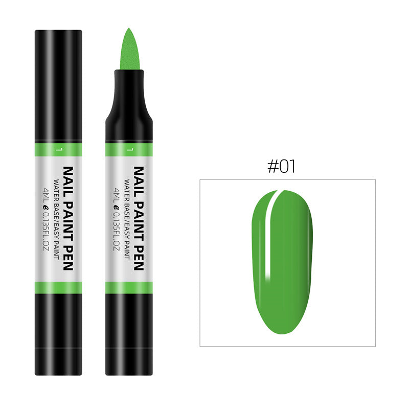 24 Color Nail Polish ting Pen 3D ting Flower Pen Drawing Nail Point Flower Pen Water-based Tasteless Nail Polish Pen
