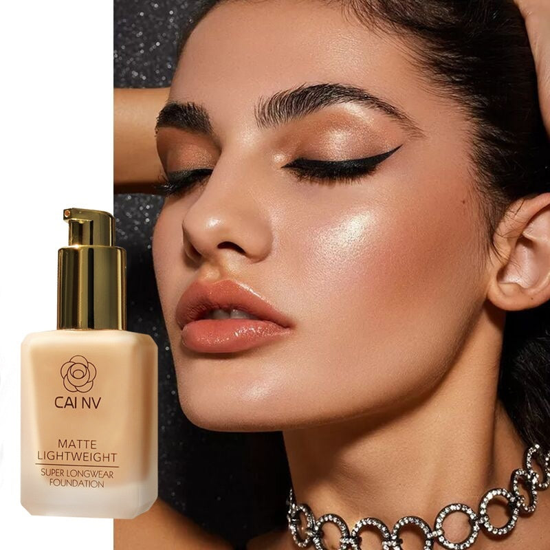 Cai NV Liquid Foundation Wheat Black Leather White Blend Agent
