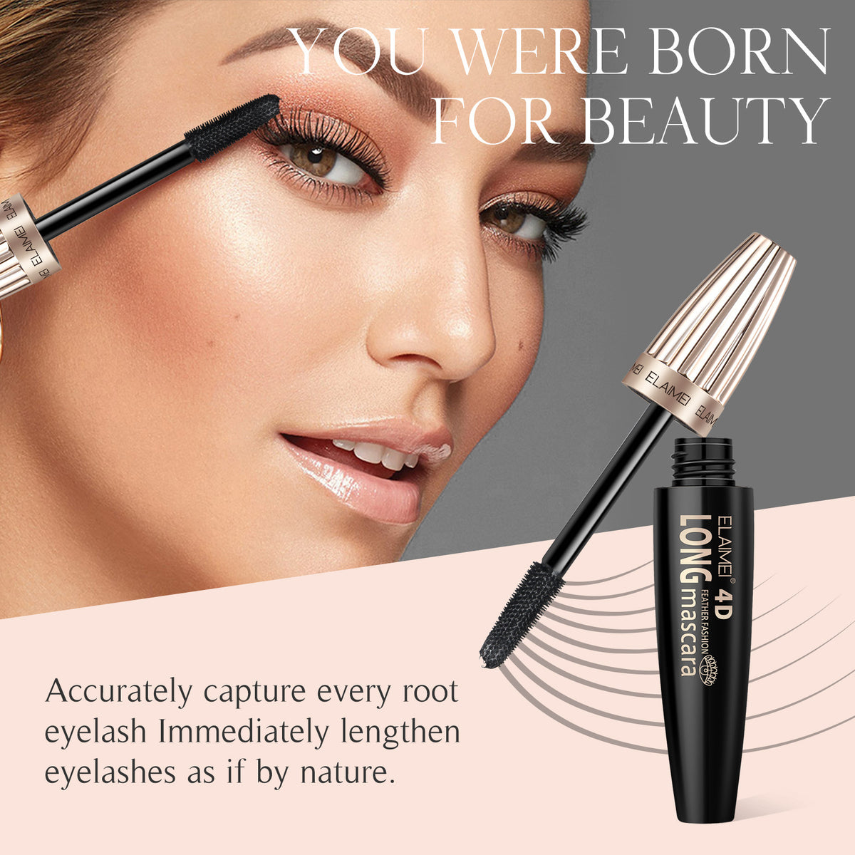 Elaimei Long 4D Curling SUNFLOWER Durable Mascara