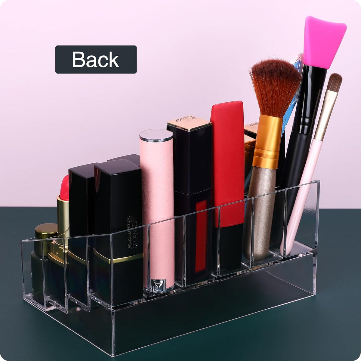 Lipstick Organizer,Small Clear Plastic Compact Lip Gloss Chapstick Perfume Sample Mascara Holder With 9,24,36,40 Slots