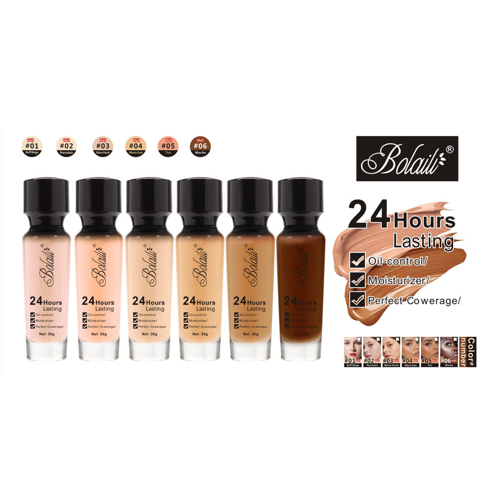 Bolaili Light Sensitive Concealer Liquid Foundation Moisturizing And Oil Control Lasting