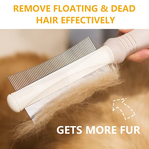 MiuPet 2 In 1 Dog Cat Deshedding Brush Grooming Comb Double Sided Professional Brush For Short Medium Or Long Hair Effectively Remove Dead Floating Hair