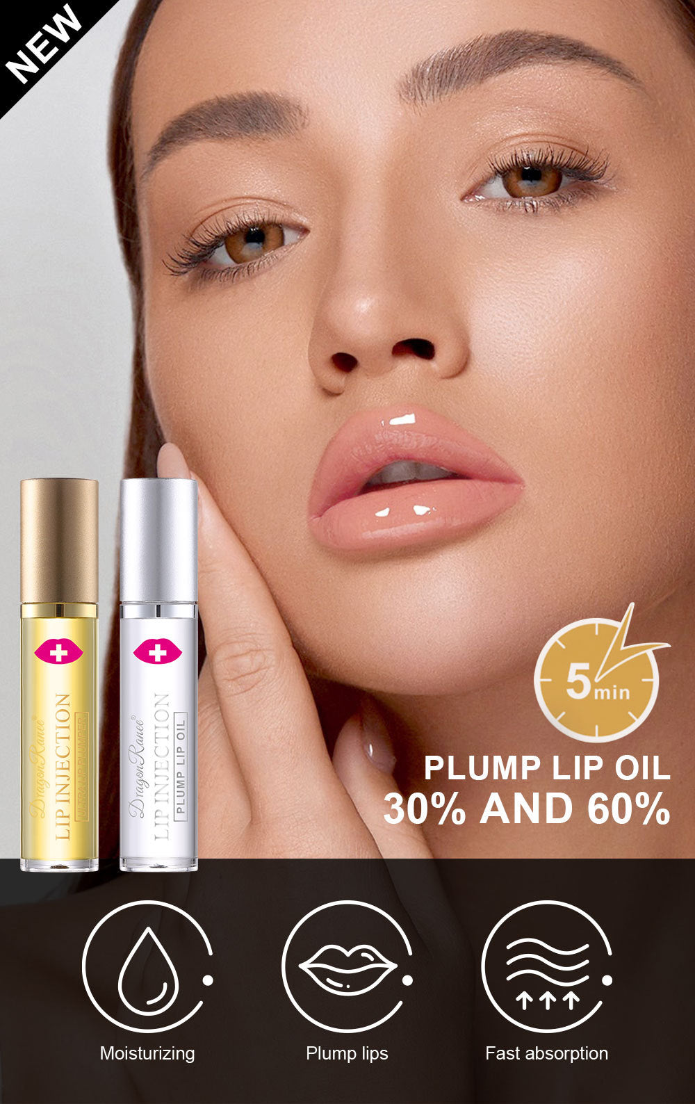 Dragon Ranee Ginger Pepper Lip Care Beads Rich Lip Gloss