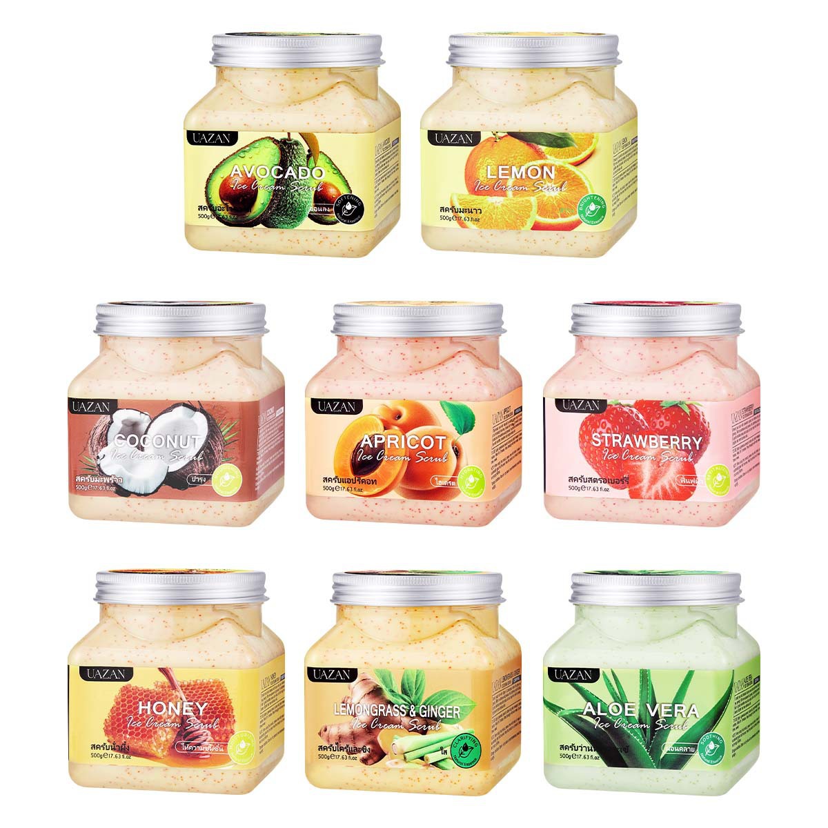 Uazan Ice Cream Body Scrub Cream Deep Cleansing Exfoliating Chicken Skin