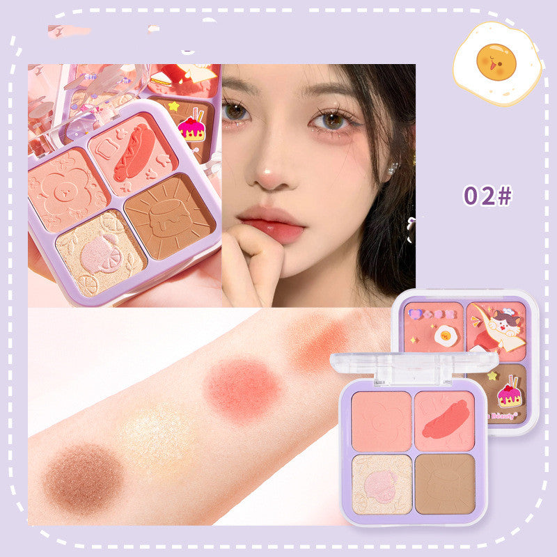 Kiss Beauty Blush Highlighting Nourishinging All-in-one Disc Pearlescent Brightening Clavicle Natural Three-dimensional