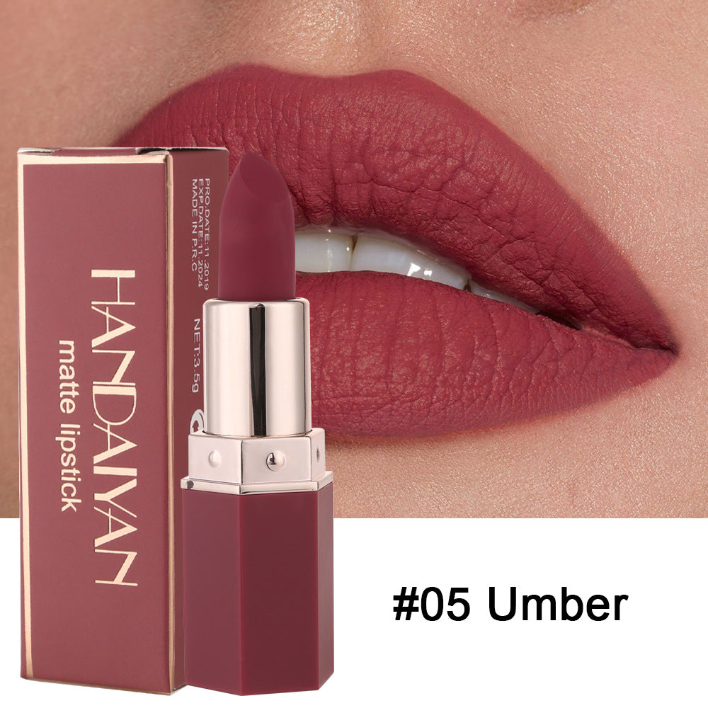 Handaiyan 6-color waterproof nude matte durable lipstick