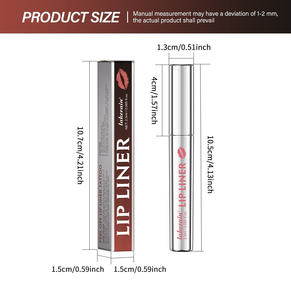 Lakerain Matte Finish Pointed Toe Tear And Pull Lip Liner