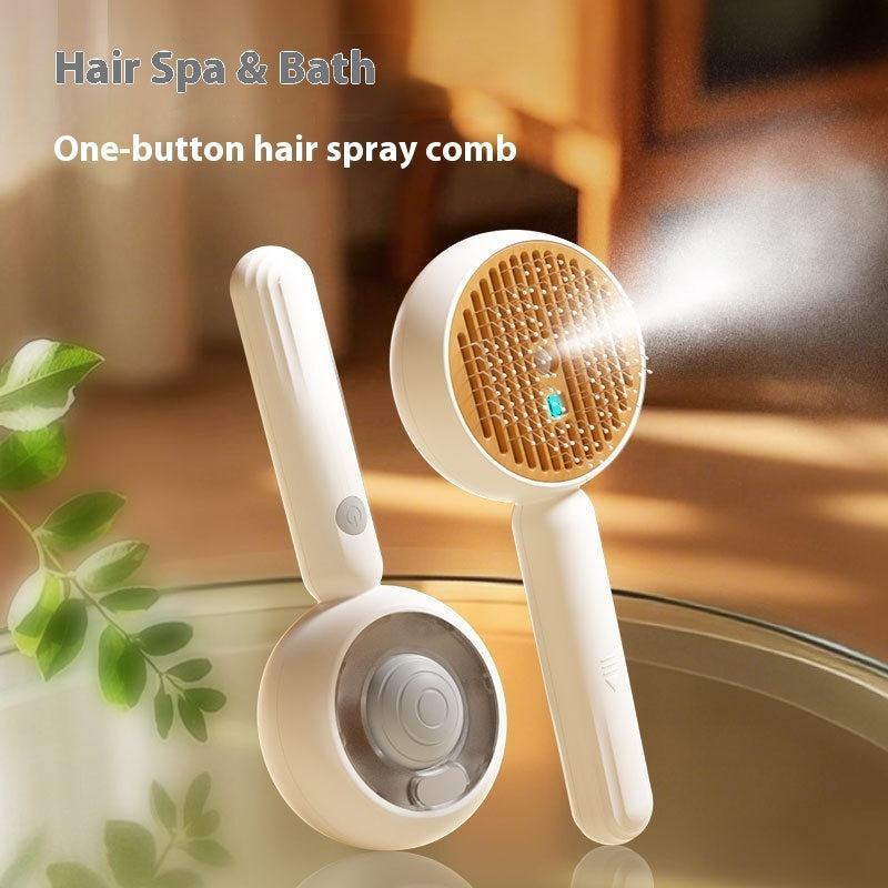 Cat Spray Comb Stainless Steel Pet One-click Hair Removal Brush