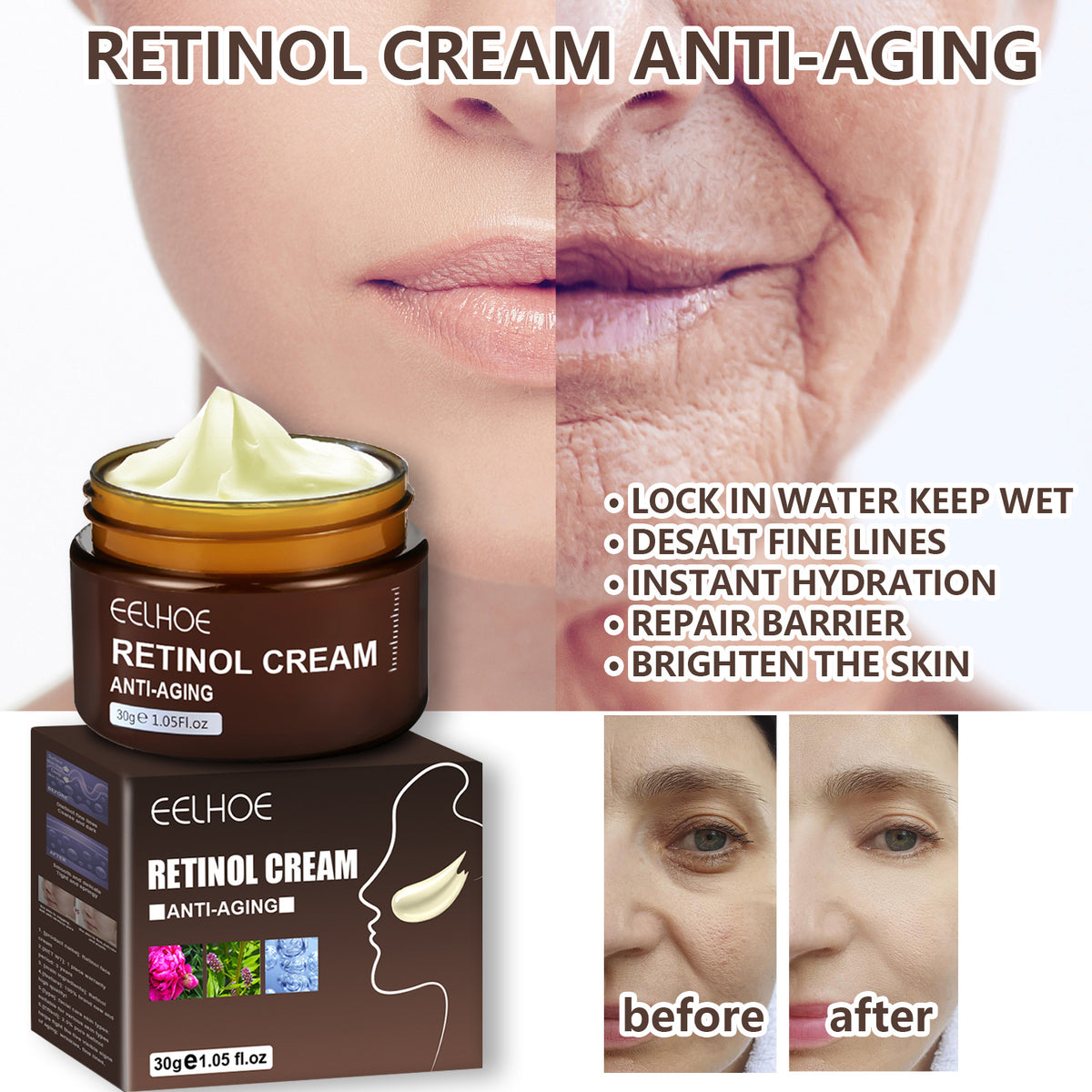 Eelhoe Retinol Hydrating Firming Lifting Brightening Cream