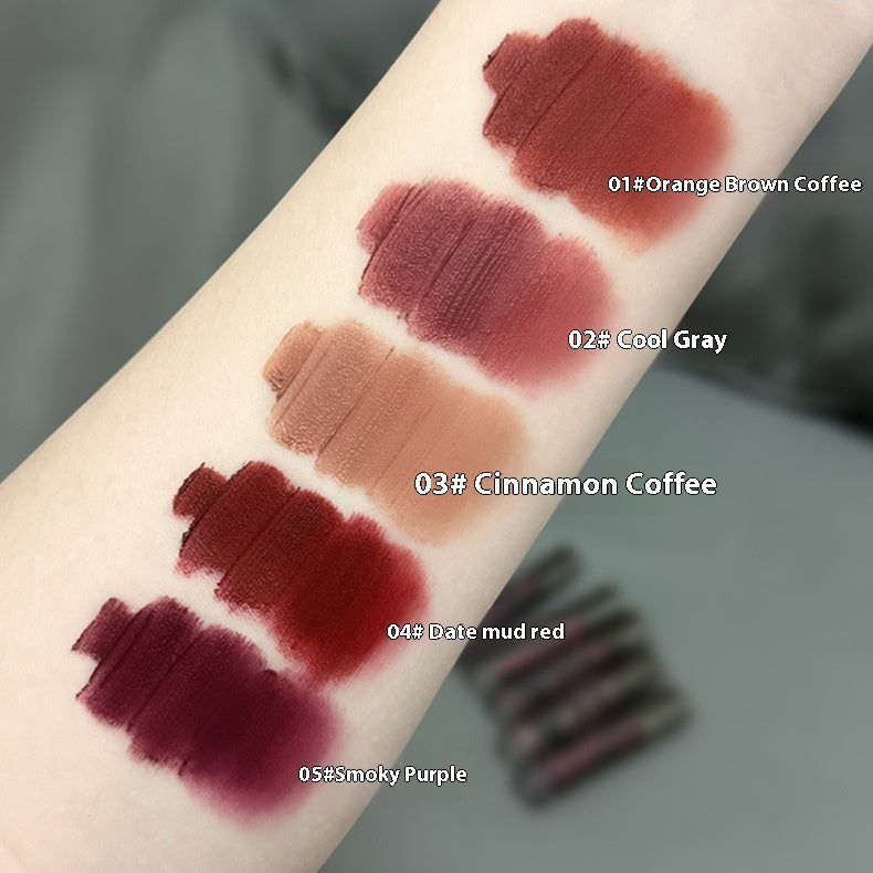 Sucimeida Lava Secret Matte Lip Mud Lipstick White No Stain On Cup