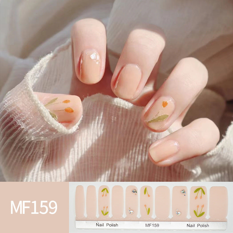 Hand ted Tulip Smudge Nail Stickers