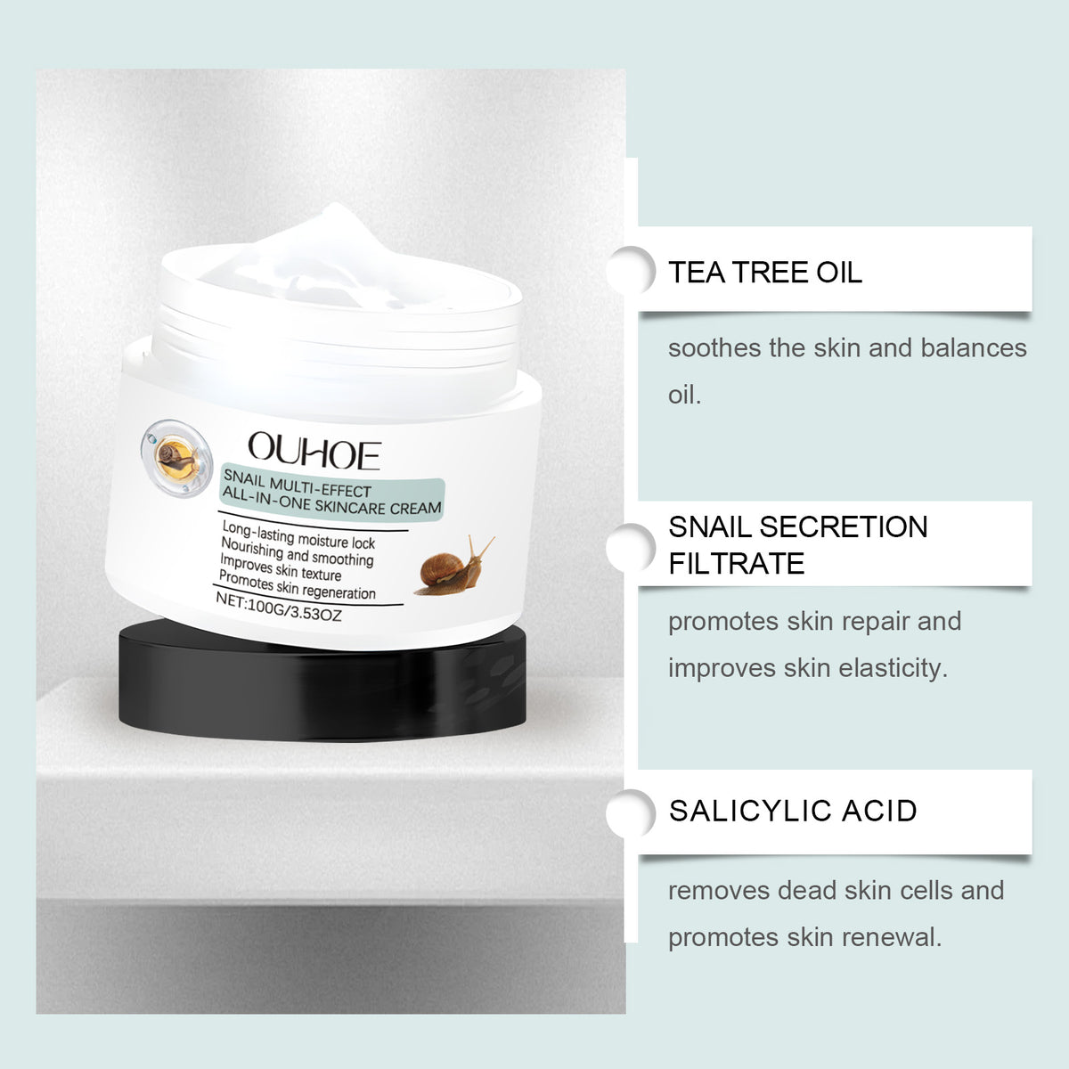 Ouheo Snail Multi Effect Skincare Cream