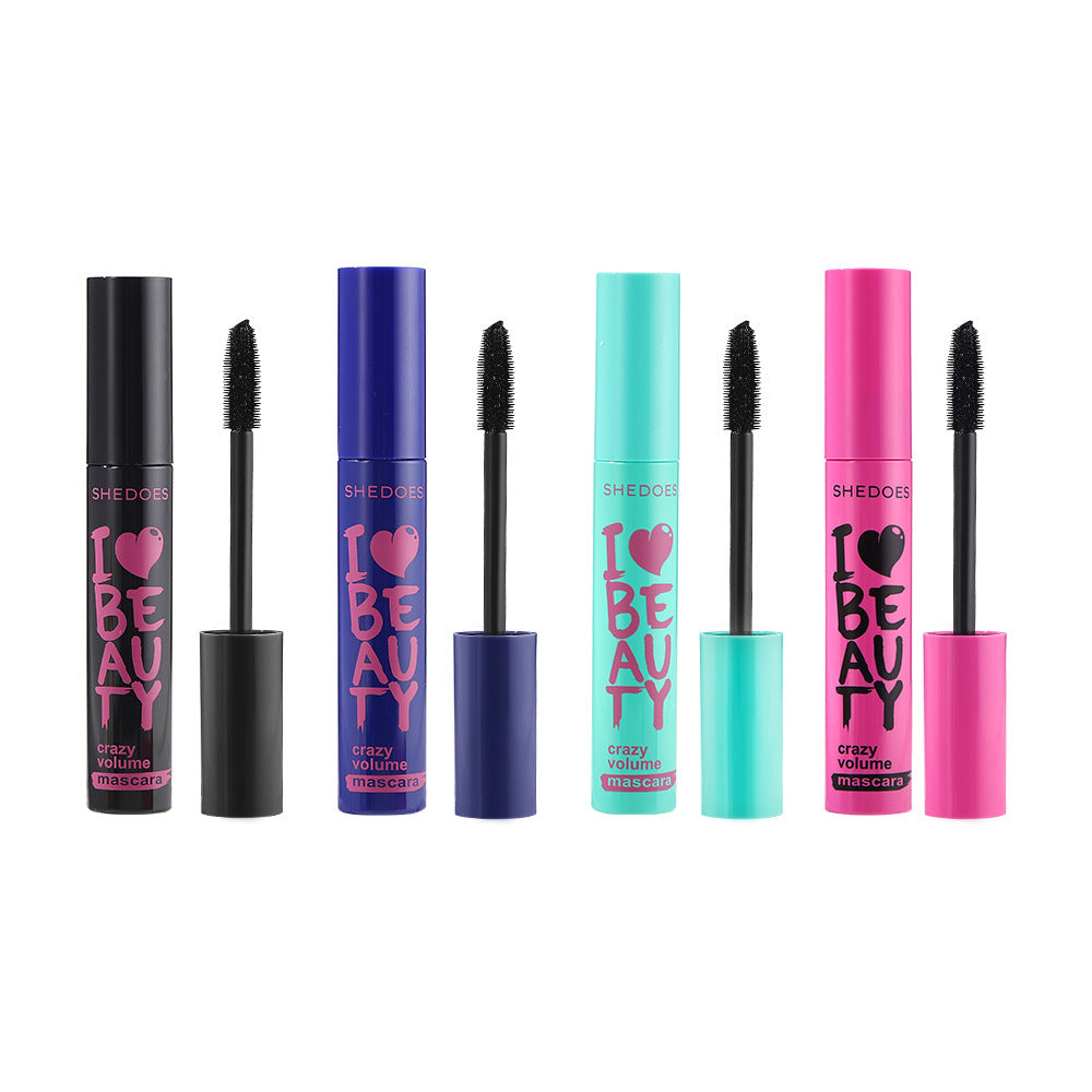 Shedoes Waterproof Thick Lengthened Not Smudge Large Capacity Four-color Mascara