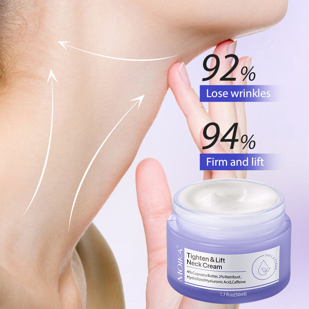 Moika Neck Wrinkle Removal Cream Tightening Firming Fade Fine Lines Anti-Aging Necklines Lifting Shaping Beauty Neck Cream