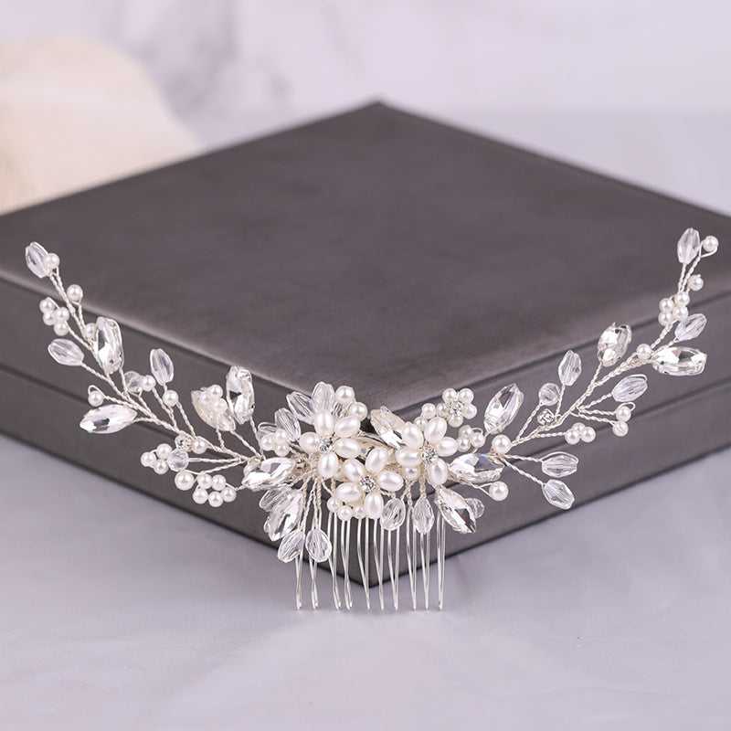 Tuoming Headdress In Europe And America Pearl Hair Comb Wedding Dress Accessories Updo Hair Accessories Bridal Ornament