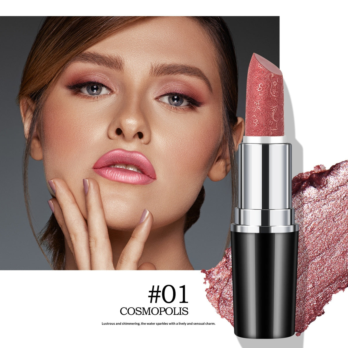 AngliColor Non-fading Non-stick Lipstick With A Long-lasting Pearly Finish