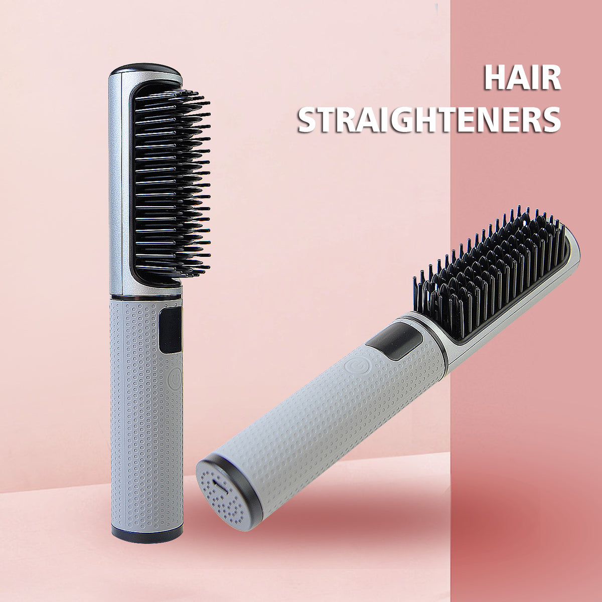 Anion LCD USB Charging Straight Comb Negative Ion Lazy Hair Straightener Curly Hair Dual-use Broken Hair Finishing