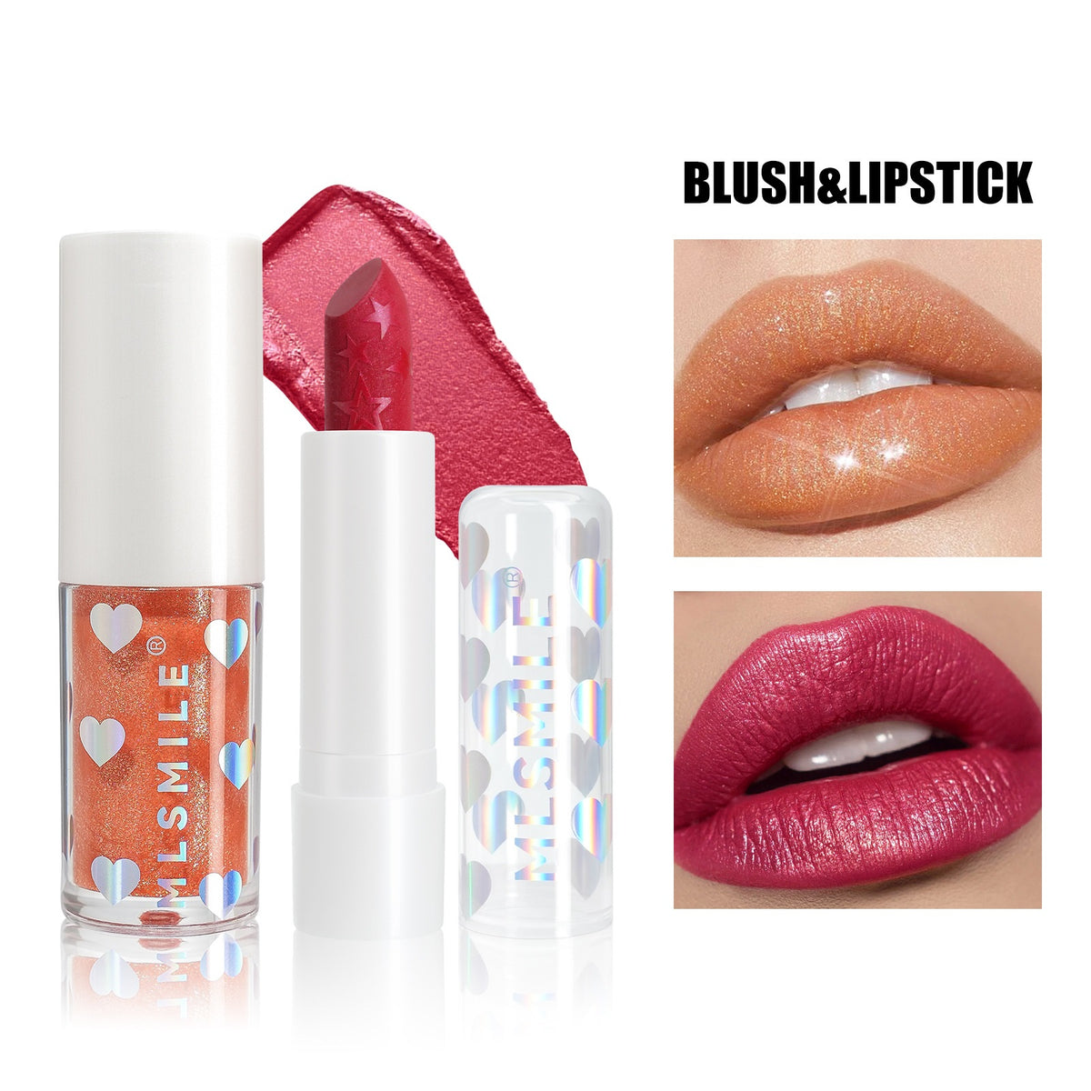 MLSmile Pearlescent Lipstick Lip Glaze Double Package Suit