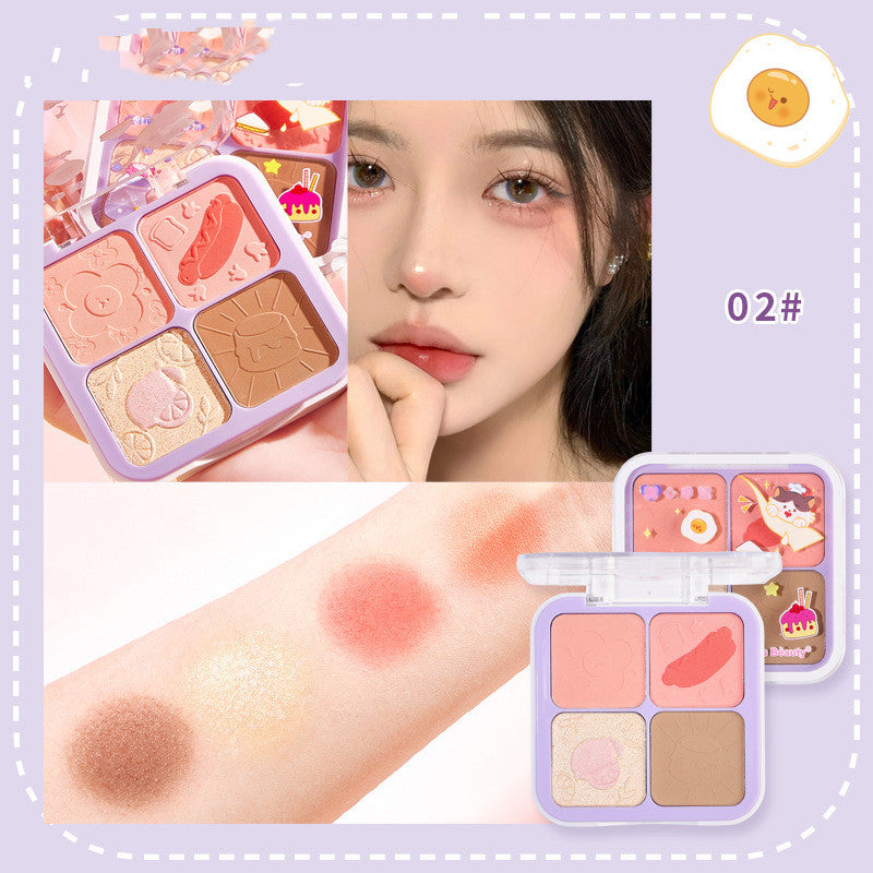 Kiss Beauty Blush Highlighting Nourishinging All-in-one Disc Pearlescent Brightening Clavicle Natural Three-dimensional