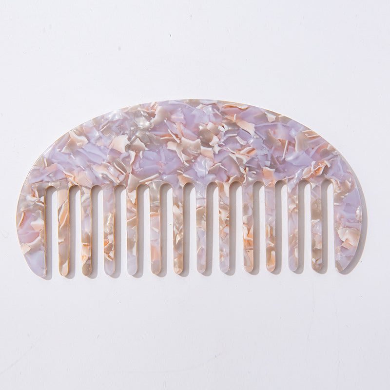 Women's Acetate Plate Semicircle Geometric Comb