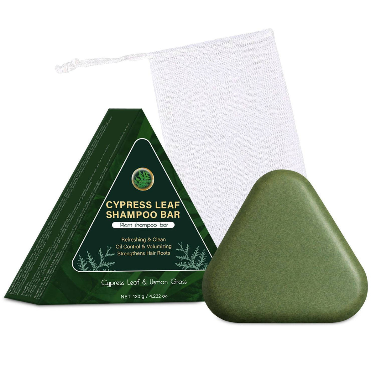 Cypress Leaf Cleansing And Moisturizing Shampoo Bar For The Hair Roots