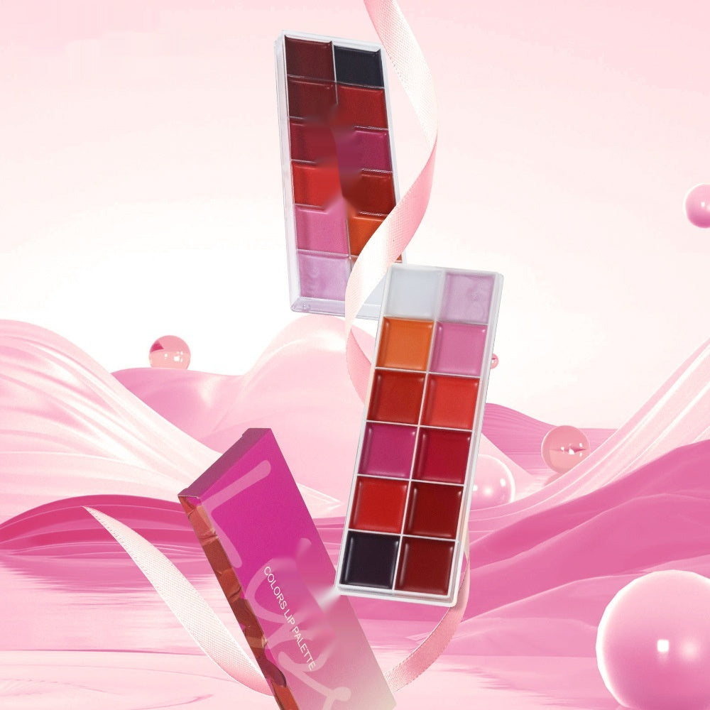 Popfeel Moisturizing And Easy To Color Makeup Portable Lip Gloss Tray