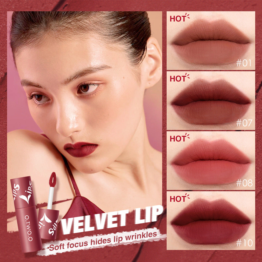 O.TWO.O Matte Fog Face Lip And Cheek Dual-use Powder Blusher Lipstick Air Lip Glaze