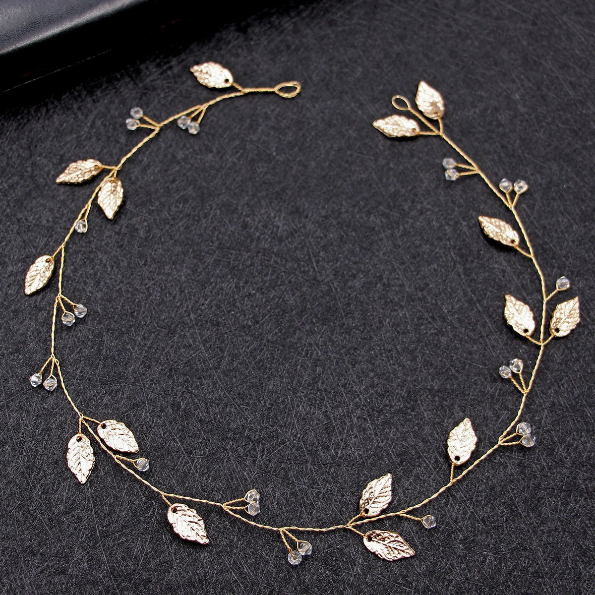 Handmade Hair Comb Alloy Leaves