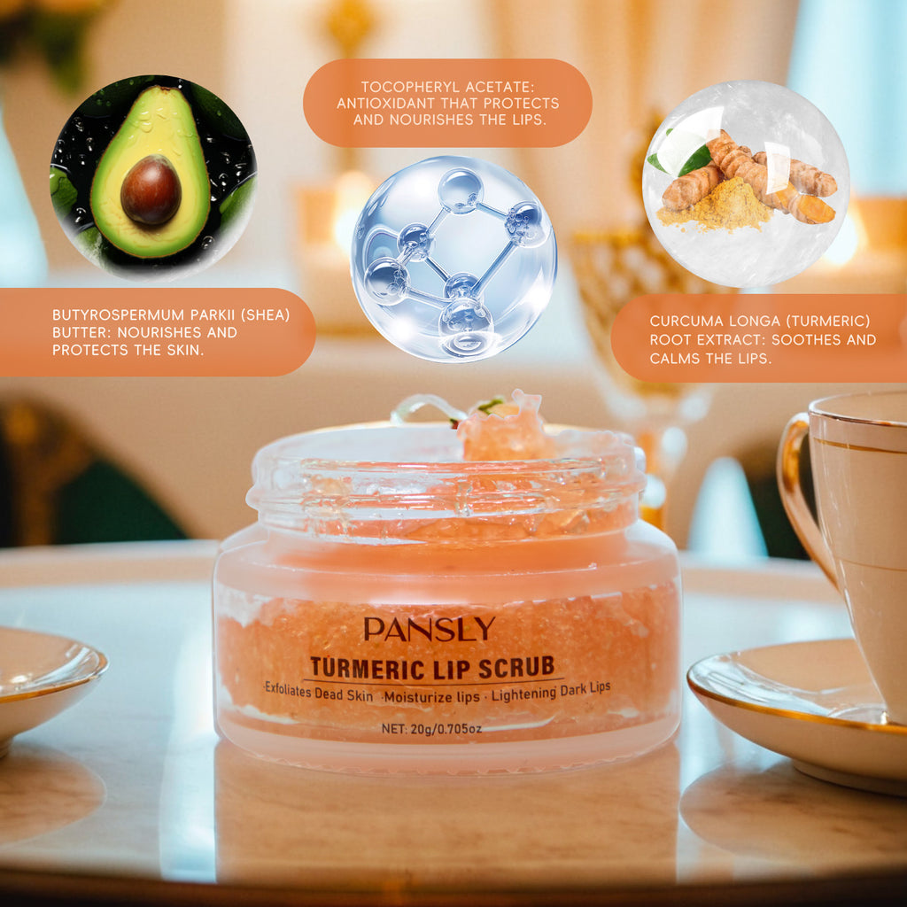 Pansly Turmeric Lip Scrub Cream Nourishing Moisturizing
