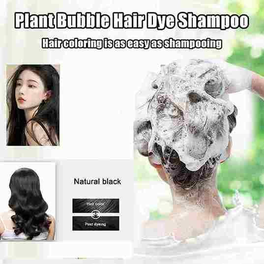 Plant Bubble Hair Dye Shampoo for Women and Man 100ML Pack of 1