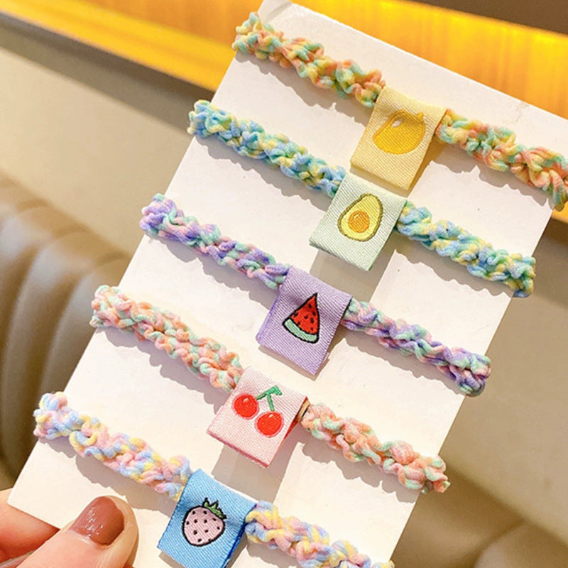 Candy Color Twist Weave Head Rope Fruit Cloth Label