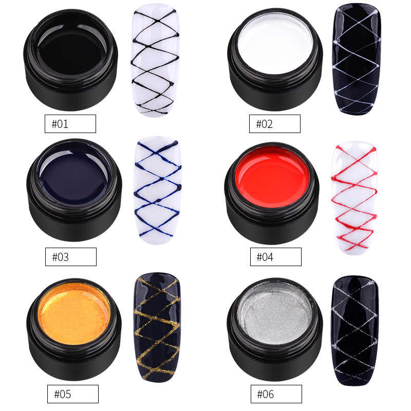 Nail Elastic Drawing Nail Oil Gum Spider Gum Creative ting Phototherapy ting Gum DIY Silk Drawing Gum