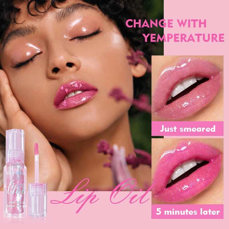 Kiss Beauty Color Changing Lip Gloss Nourishing Temperature Change Moisturizing Lipstick