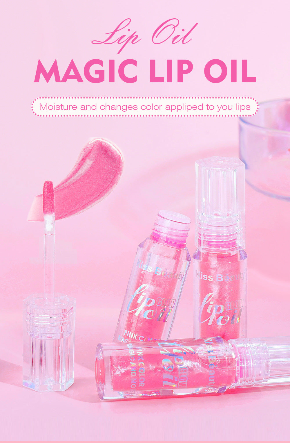 Kiss Beauty Color Changing Lip Gloss Nourishing Temperature Change Moisturizing Lipstick