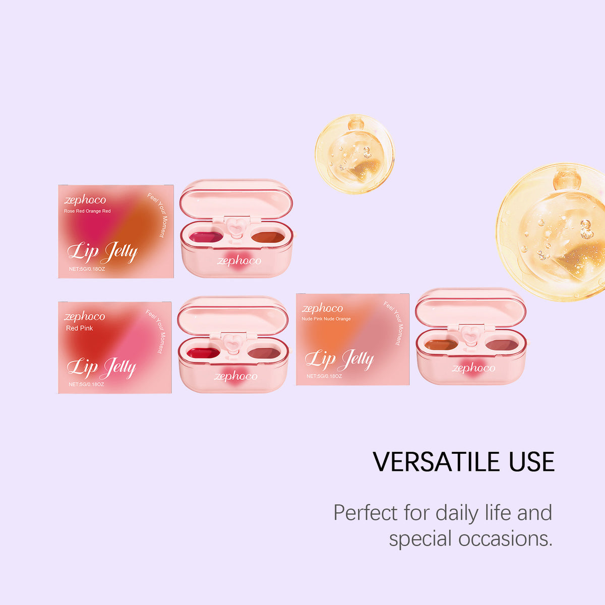 Zephoco Two-tone Jelly Lip Gloss