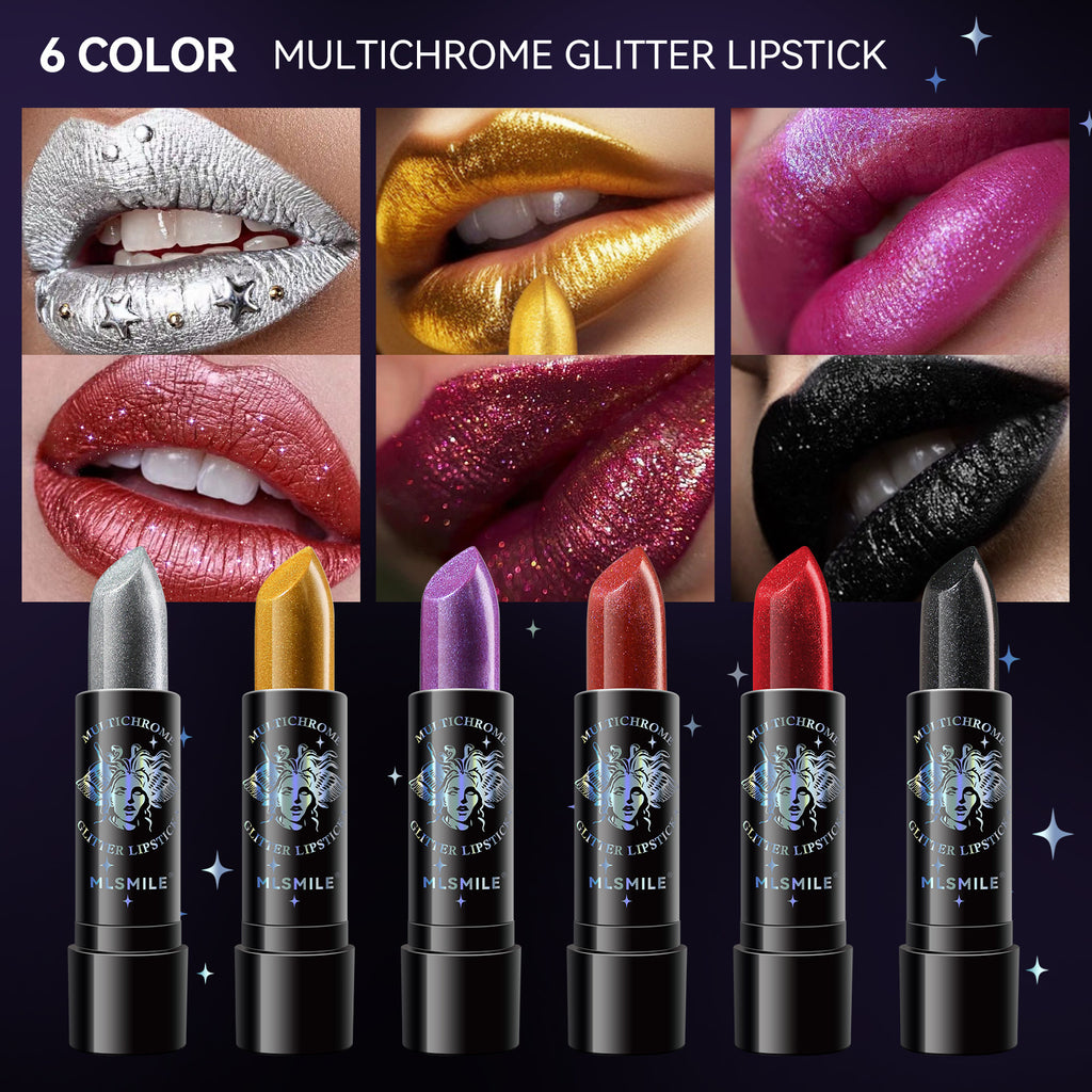 MLSmile Ladies Pearl Sparkly Christmas Lipstick